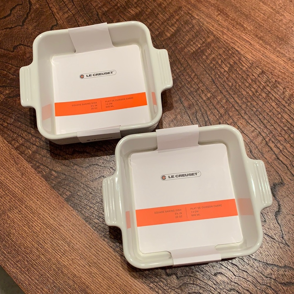 NWT Le Creuset PAIR of Square Baking Dishes 20oz